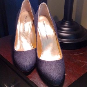 Diane von Furstenberg denim pumps
